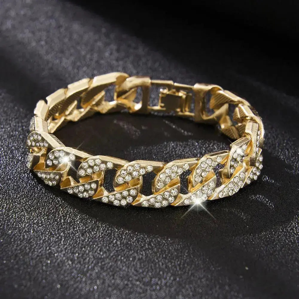 Bracelet Maille Cubaine Glacé 14MM