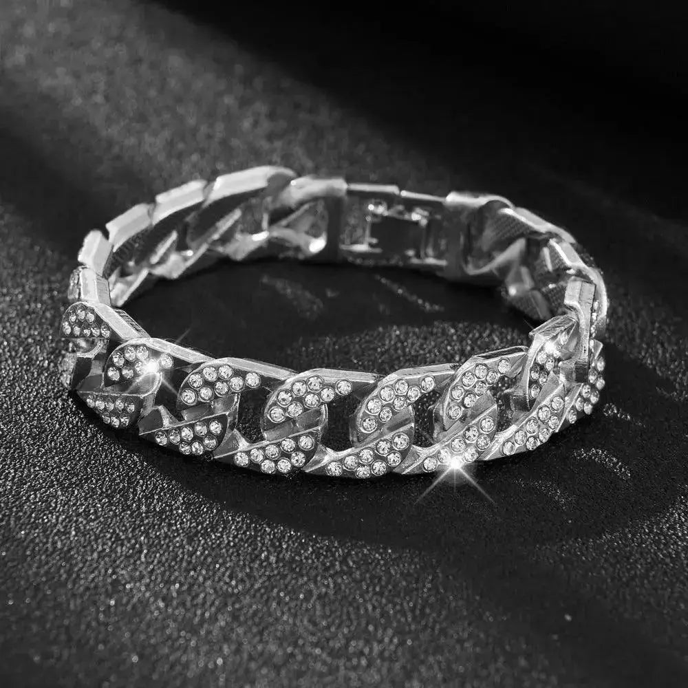 Bracelet Maille Cubaine Glacé 14MM