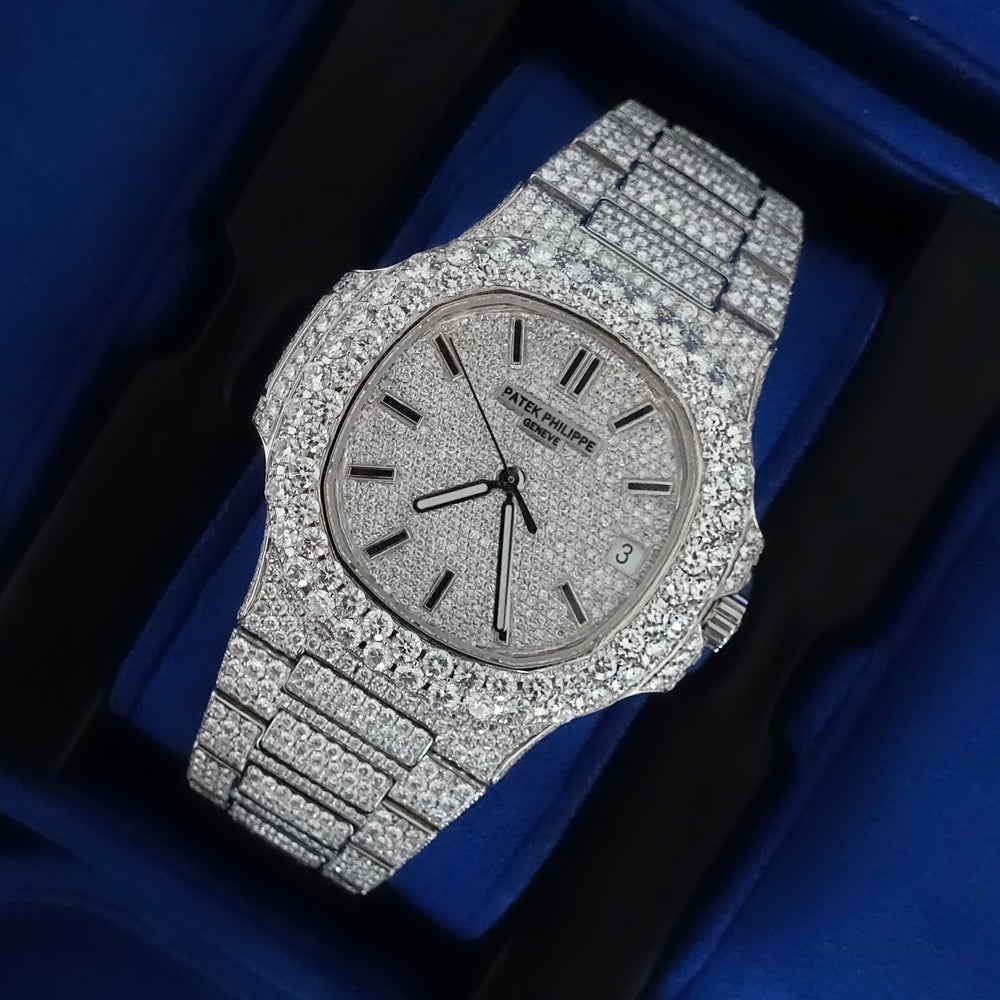 Montre Diamant 40mm - Acier Inoxydable