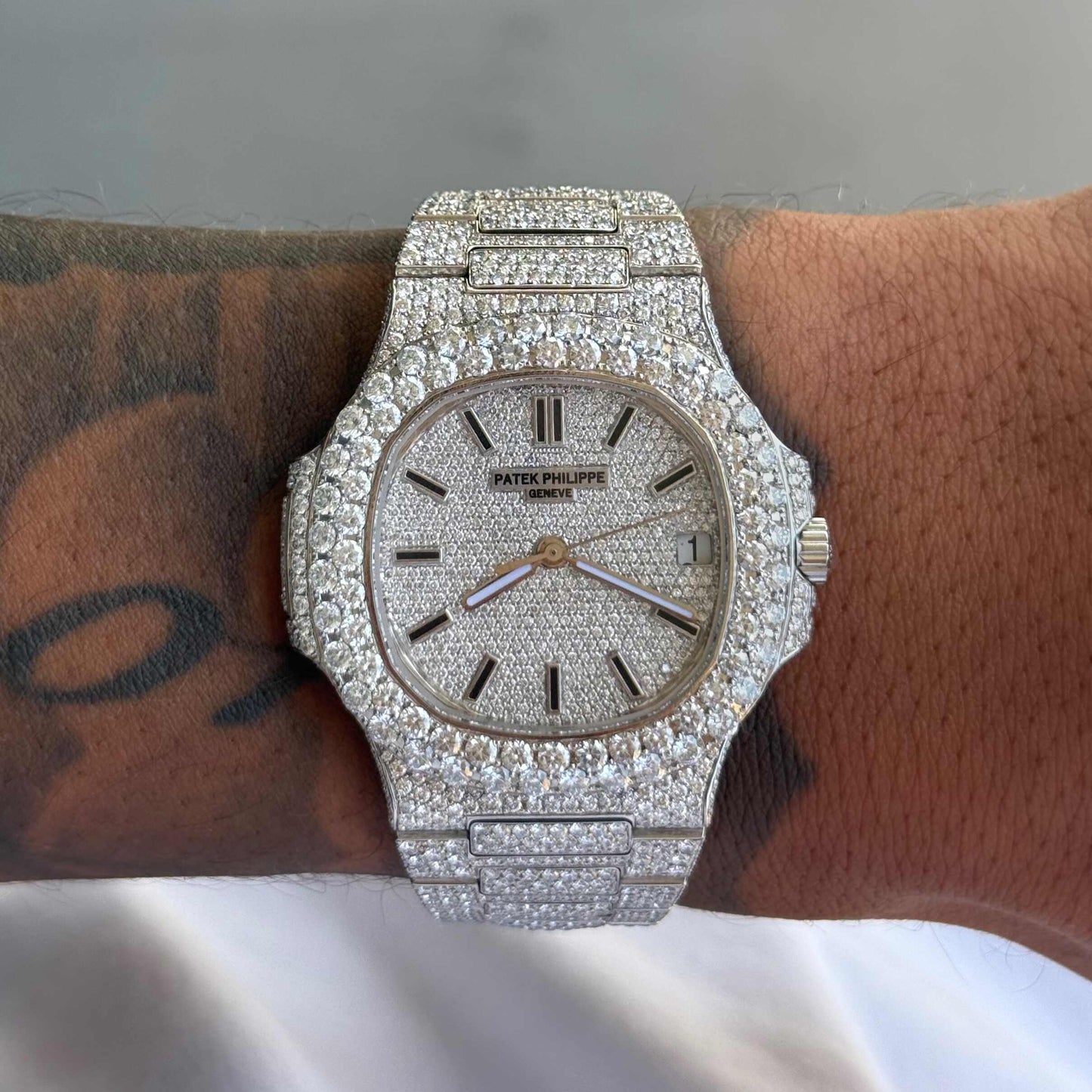 Montre Diamant 40mm - Acier Inoxydable