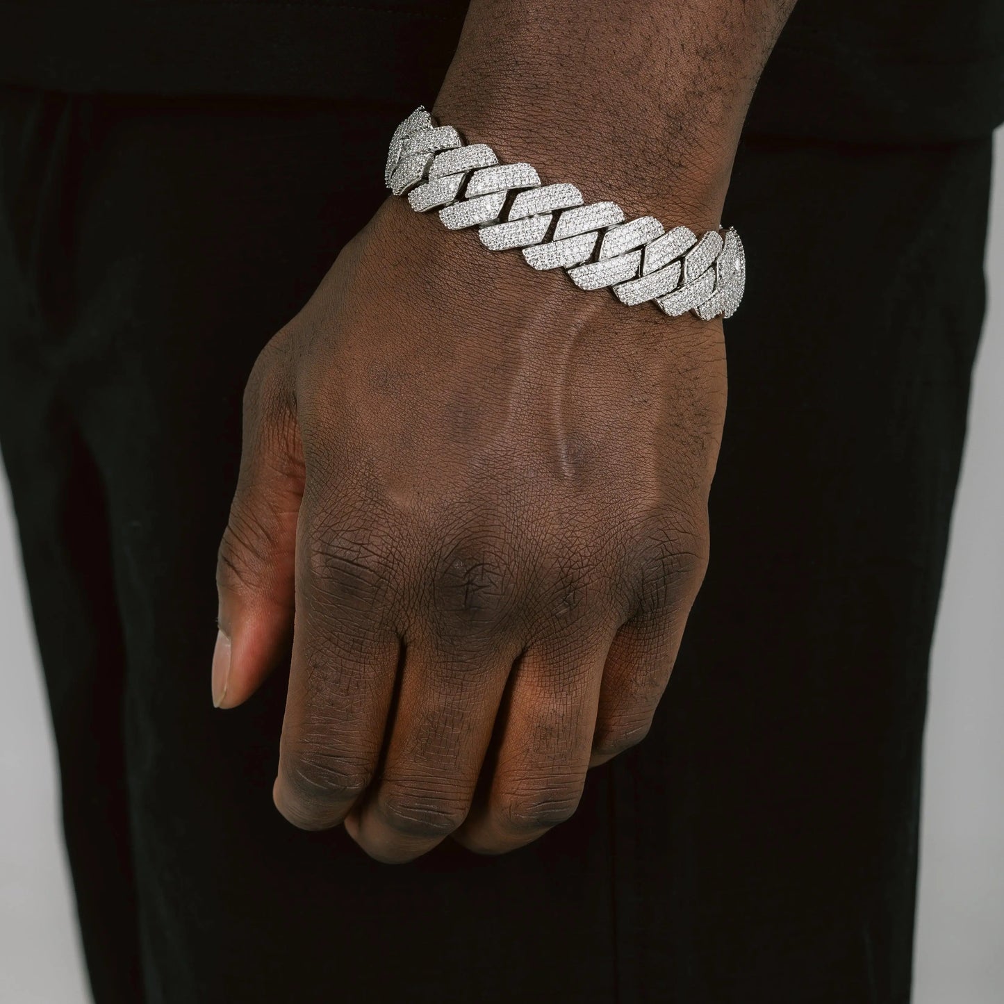 Bracelet Maille Cubaine à Griffes 20mm