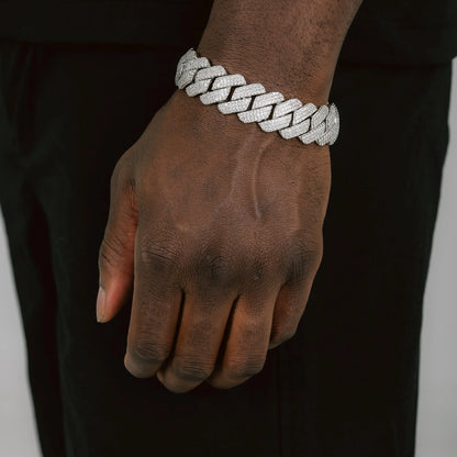 Bracelet Maille Cubaine à Griffes 20mm