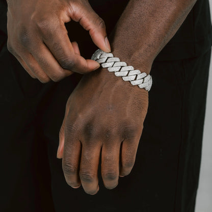 Bracelet Maille Cubaine à Griffes 20mm