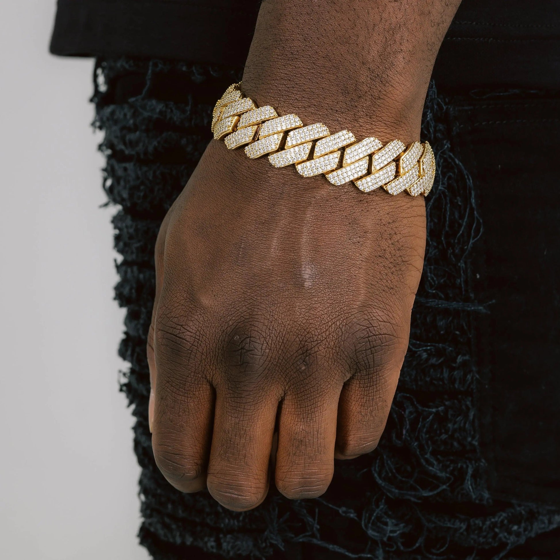 Bracelet Maille Cubaine à Griffes 20mm