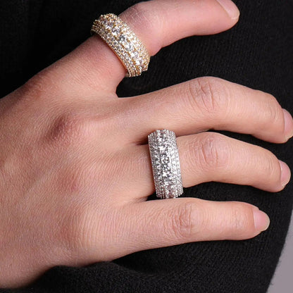 Bague Tennis et Pierres Glacée