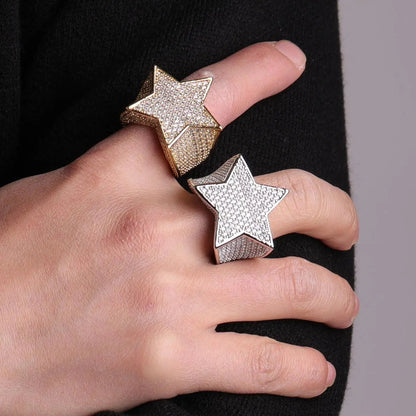 Bague Diamant Glacée Étoile