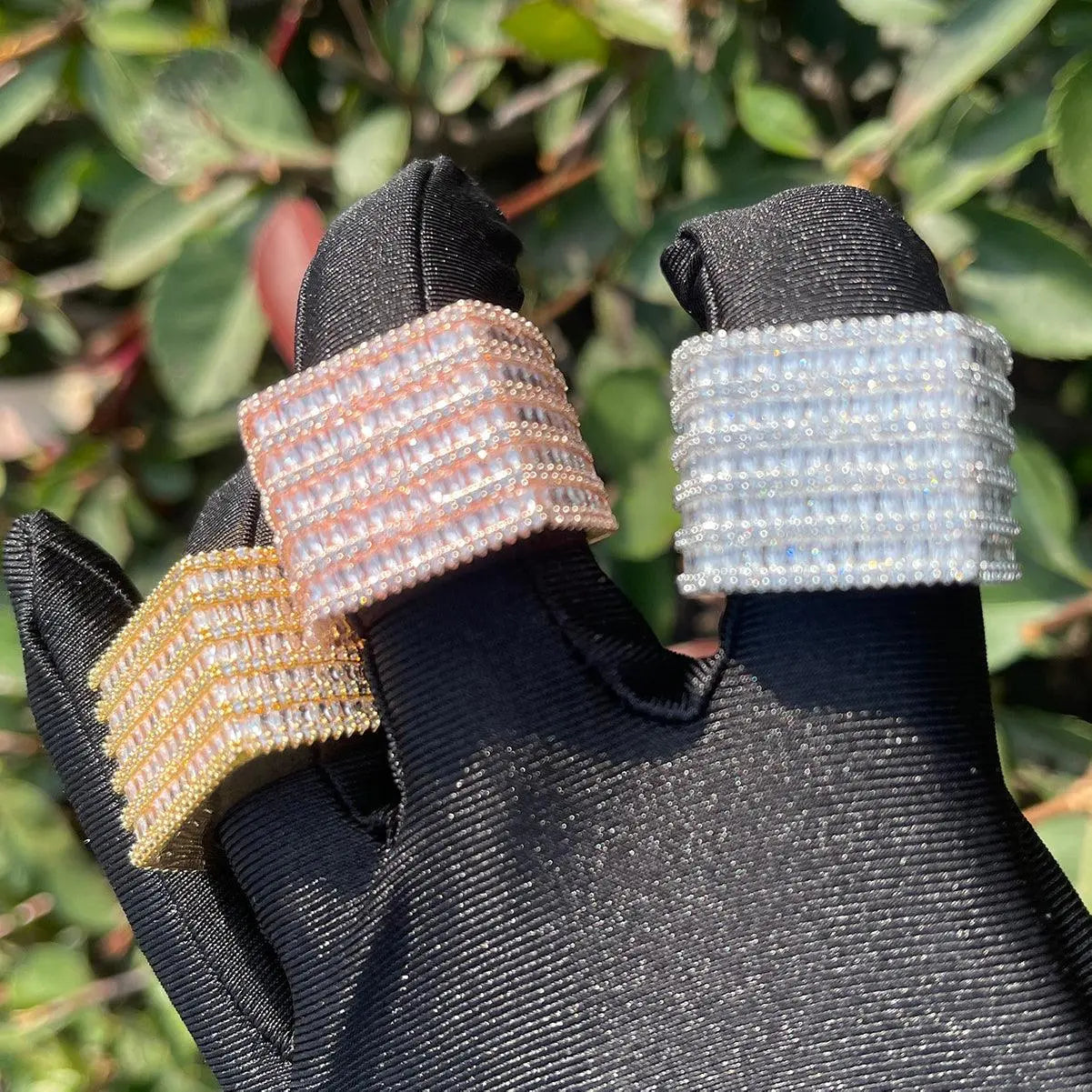 Bague à Rangs de Diamants Glacée