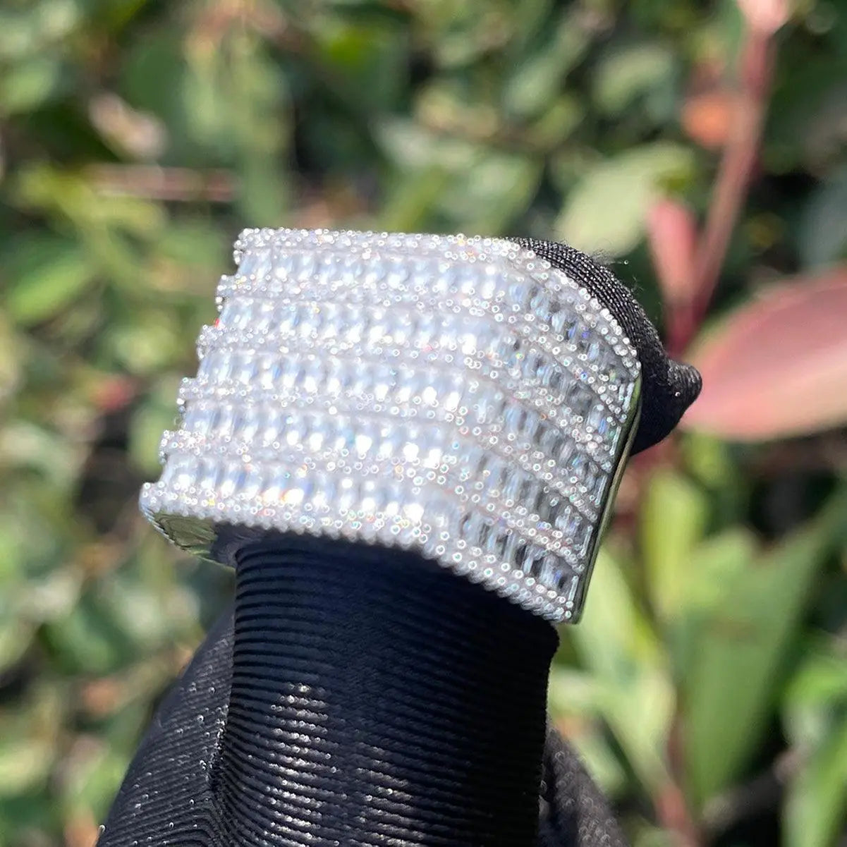 Bague à Rangs de Diamants Glacée