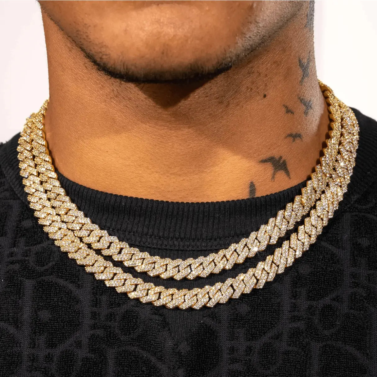Chaîne Maille Cubaine Glacée 10mm