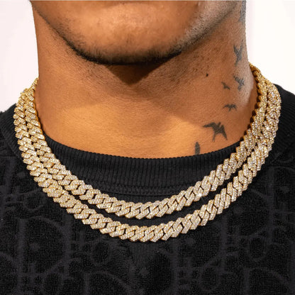 Chaîne Maille Cubaine Glacée 10mm