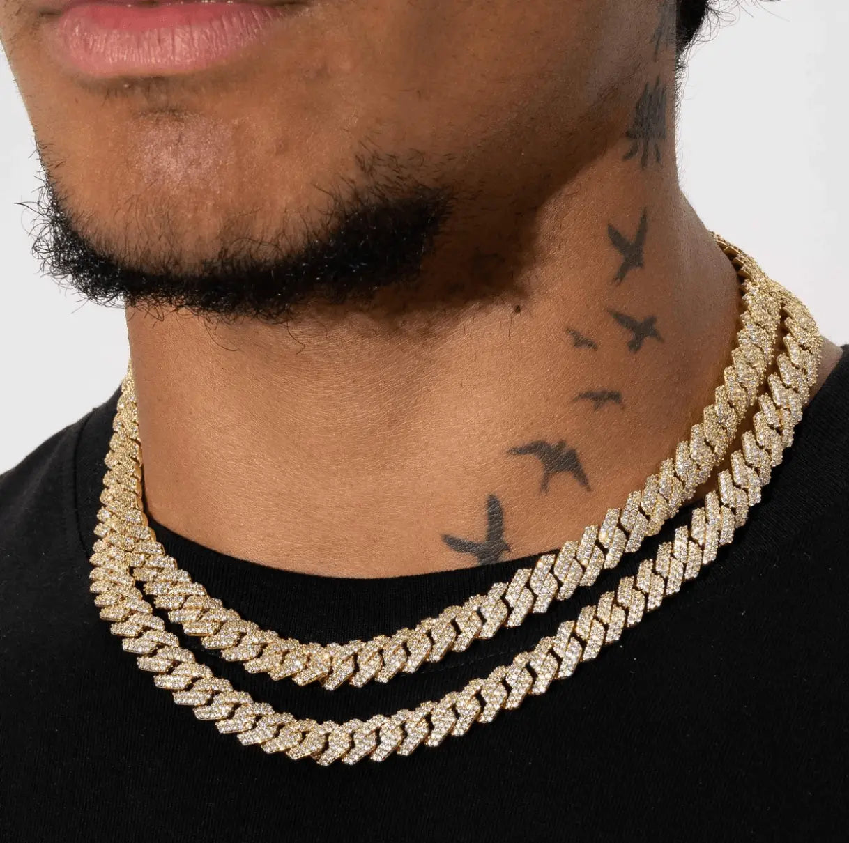 Chaîne Maille Cubaine Glacée 10mm