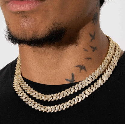Chaîne Maille Cubaine Glacée 10mm
