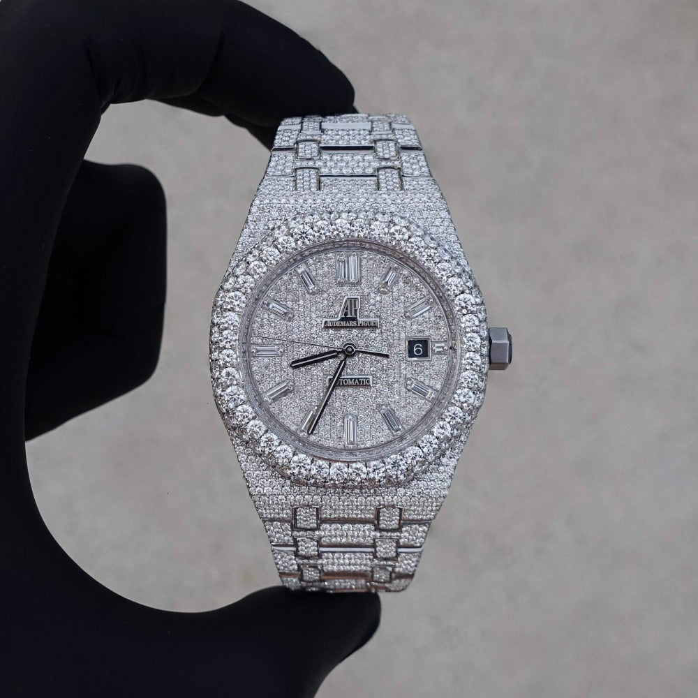 Montre Diamant 41mm - Acier Inoxydable - Cadran Diamant