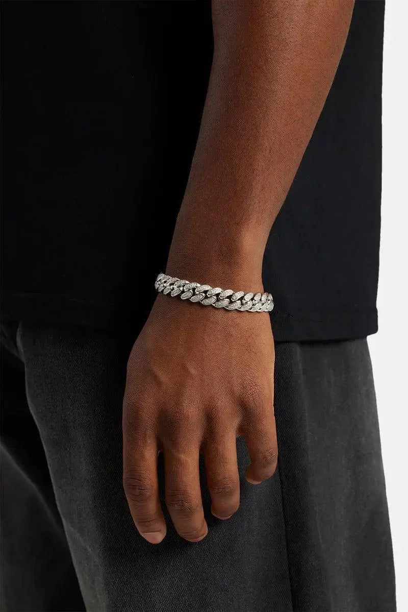 Bracelet Maille Cubaine Glacé 12MM