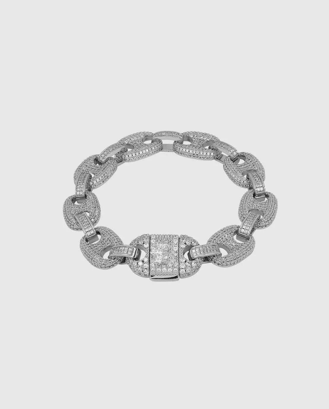 Bracelet Maille Marine Glacé 12mm