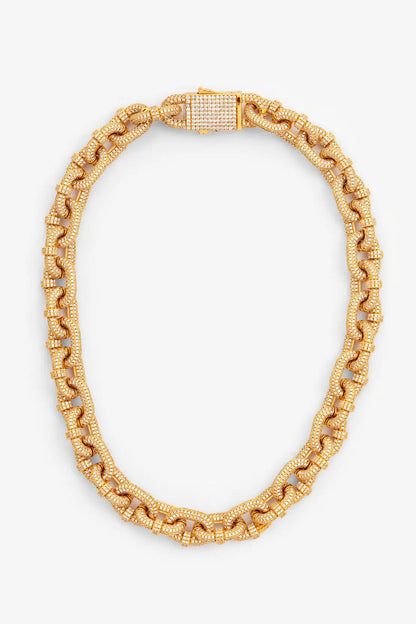 Chaîne Grosse Maille 14mm Pavée Glacée