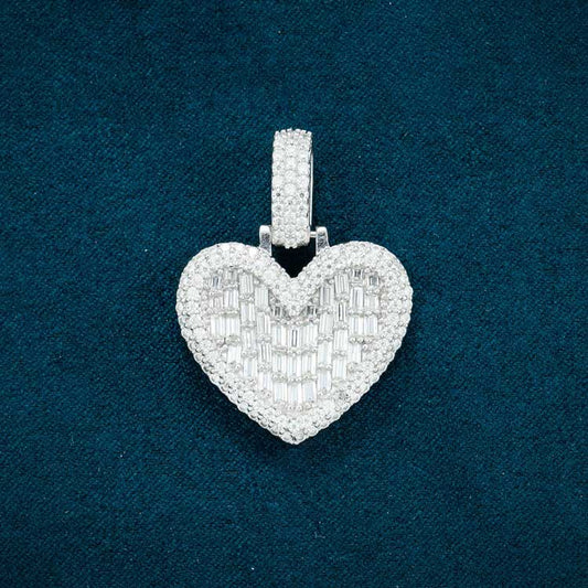 Pendentif Cœur Moissanite Or Vermeil