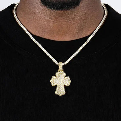 Pendentif Croix Baguette