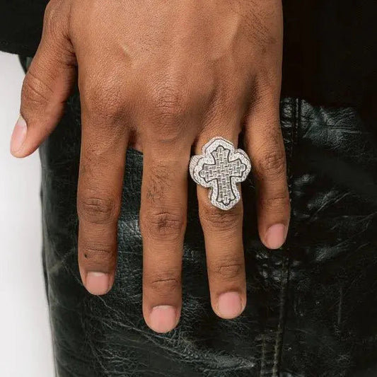 Bague Croix Baguette