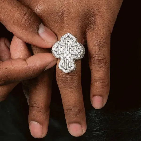 Bague Croix Baguette