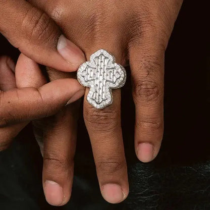 Bague Croix Baguette