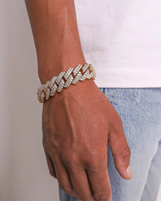 Bracelet Maille Cubaine Miami à Griffes 18MM Or
