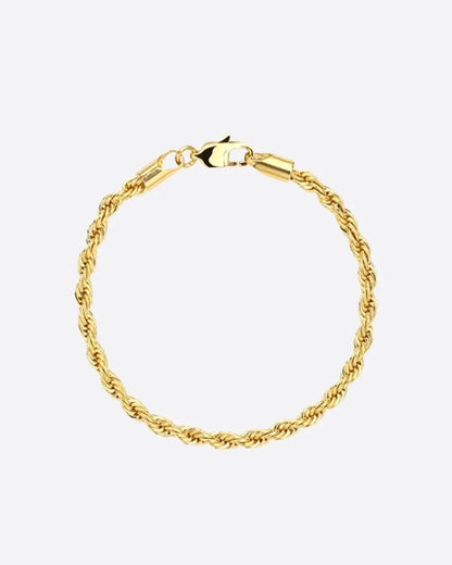 Bracelet Maille Corde 3mm Or