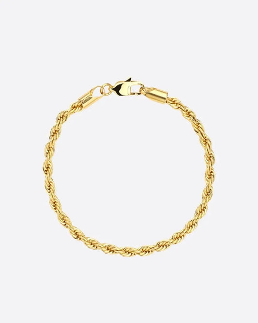 Bracelet Maille Corde 3mm Or