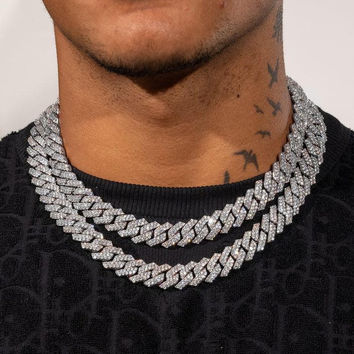 Chaîne Maille Cubaine Glacée 14mm