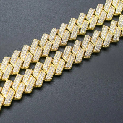 Chaîne Maille Cubaine Glacée 14mm