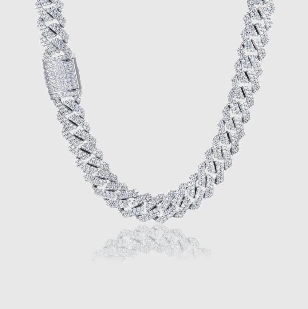 Chaîne Maille Cubaine Glacée 14mm