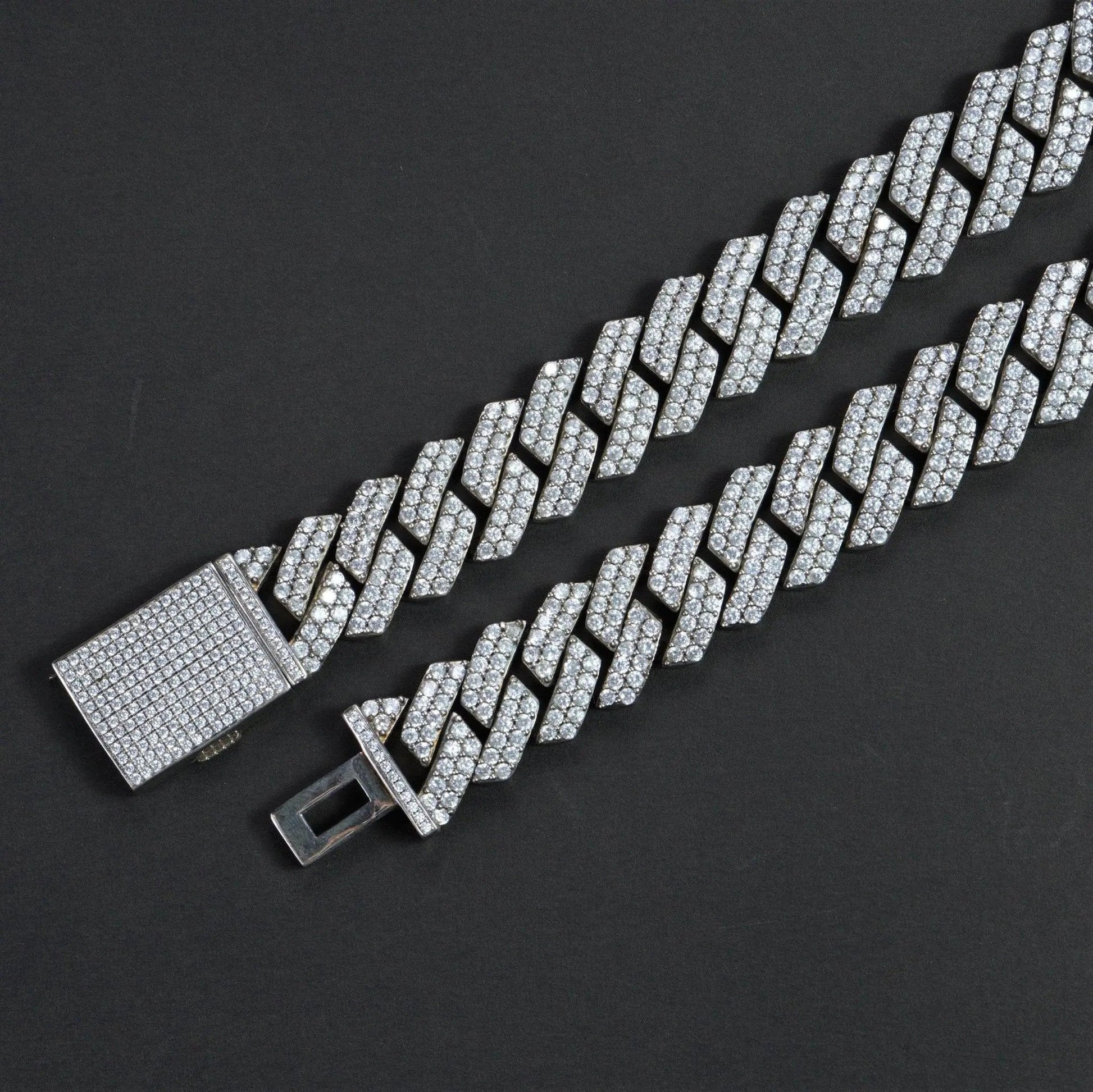Chaîne Maille Cubaine Glacée 14mm