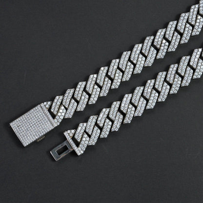 Chaîne Maille Cubaine Glacée 14mm