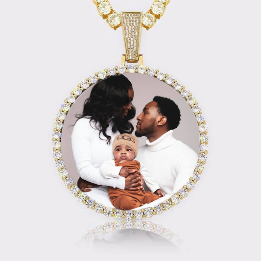 Pendentif Photo Personnalisée - Or