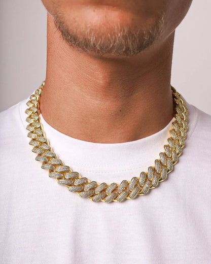 Chaîne Maille Cubaine Glacée 20MM
