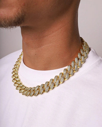 Chaîne Maille Cubaine Glacée 20MM