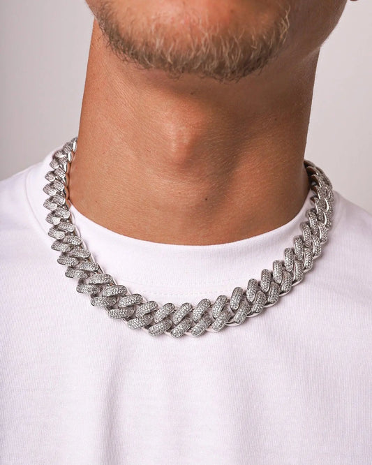 Chaîne Maille Cubaine Glacée 20MM
