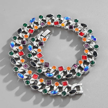 Chaîne Maille Cubaine Pierres 22MM