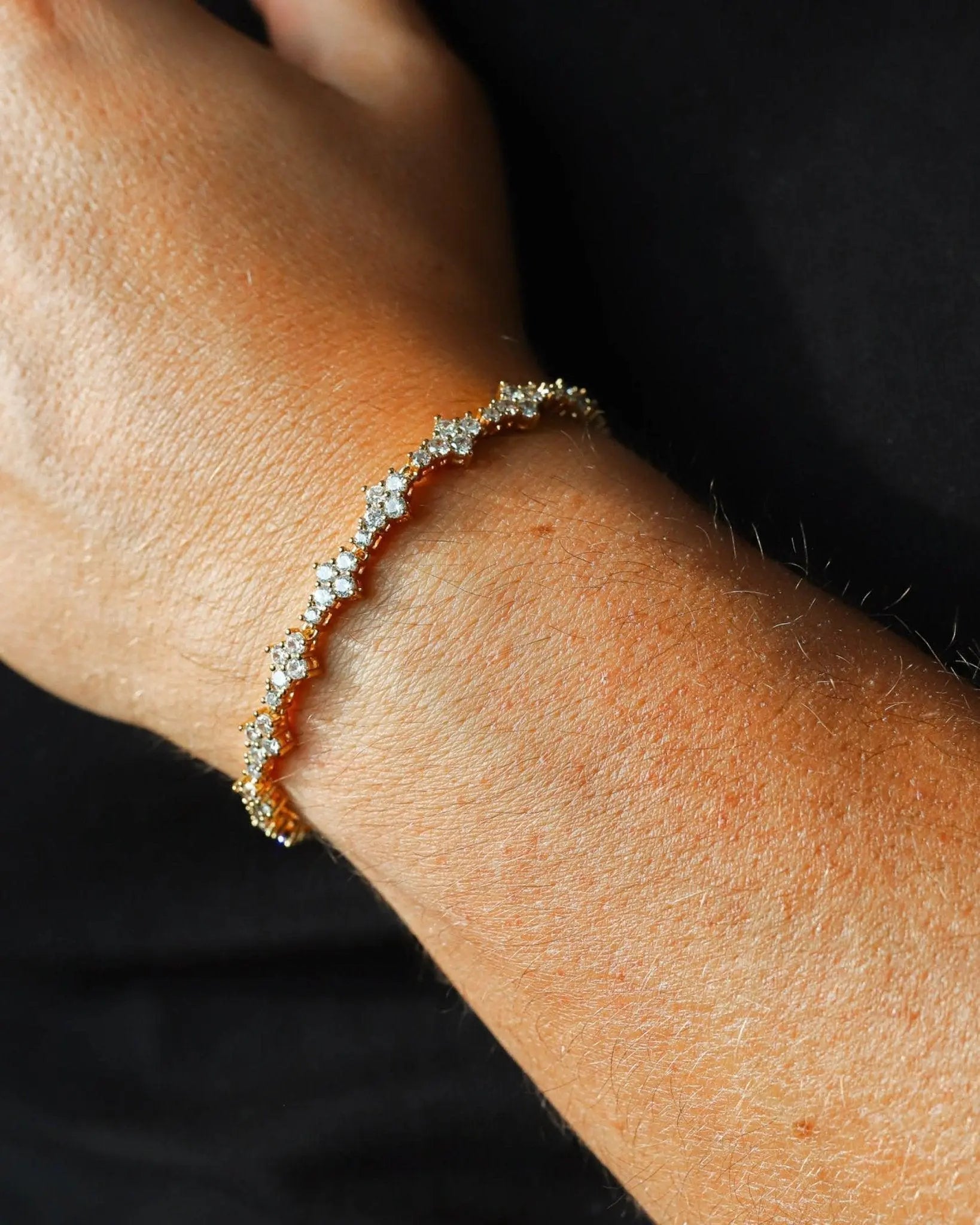 Bracelet Tennis Peigne - Or