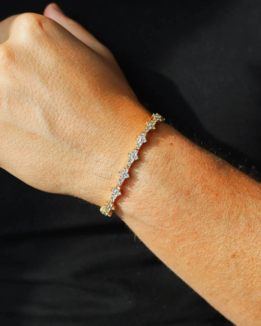 Bracelet Tennis Peigne - Or