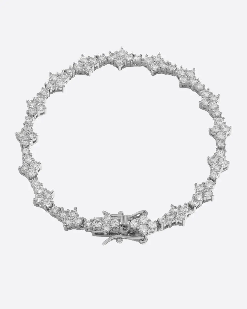 Bracelet Tennis Peigne - Or Blanc