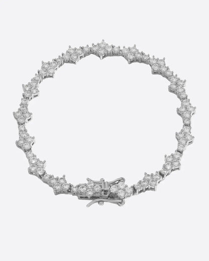Bracelet Tennis Peigne - Or Blanc