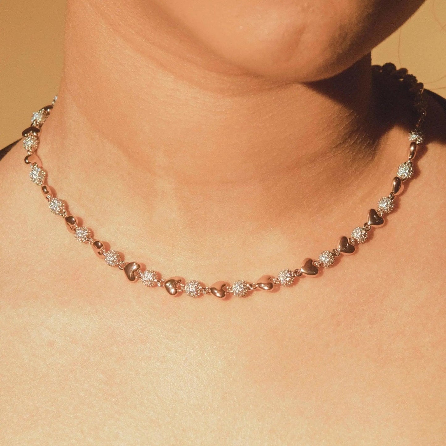 Collier Boule et Cœur Glacé