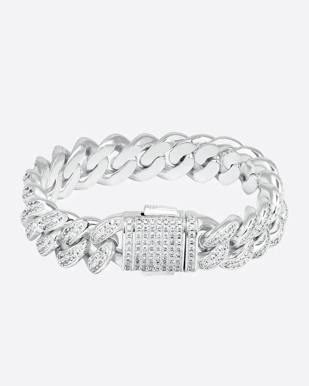 Bracelet Maille Cubaine Glacé 12MM