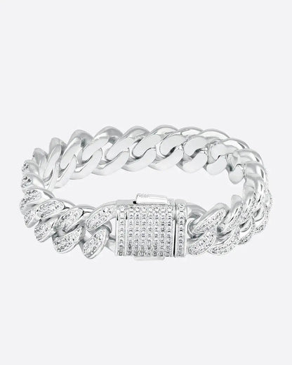 Bracelet Maille Cubaine Glacé 12MM