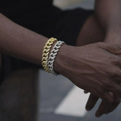 Bracelet Maille Cubaine Miami Glacé 8MM