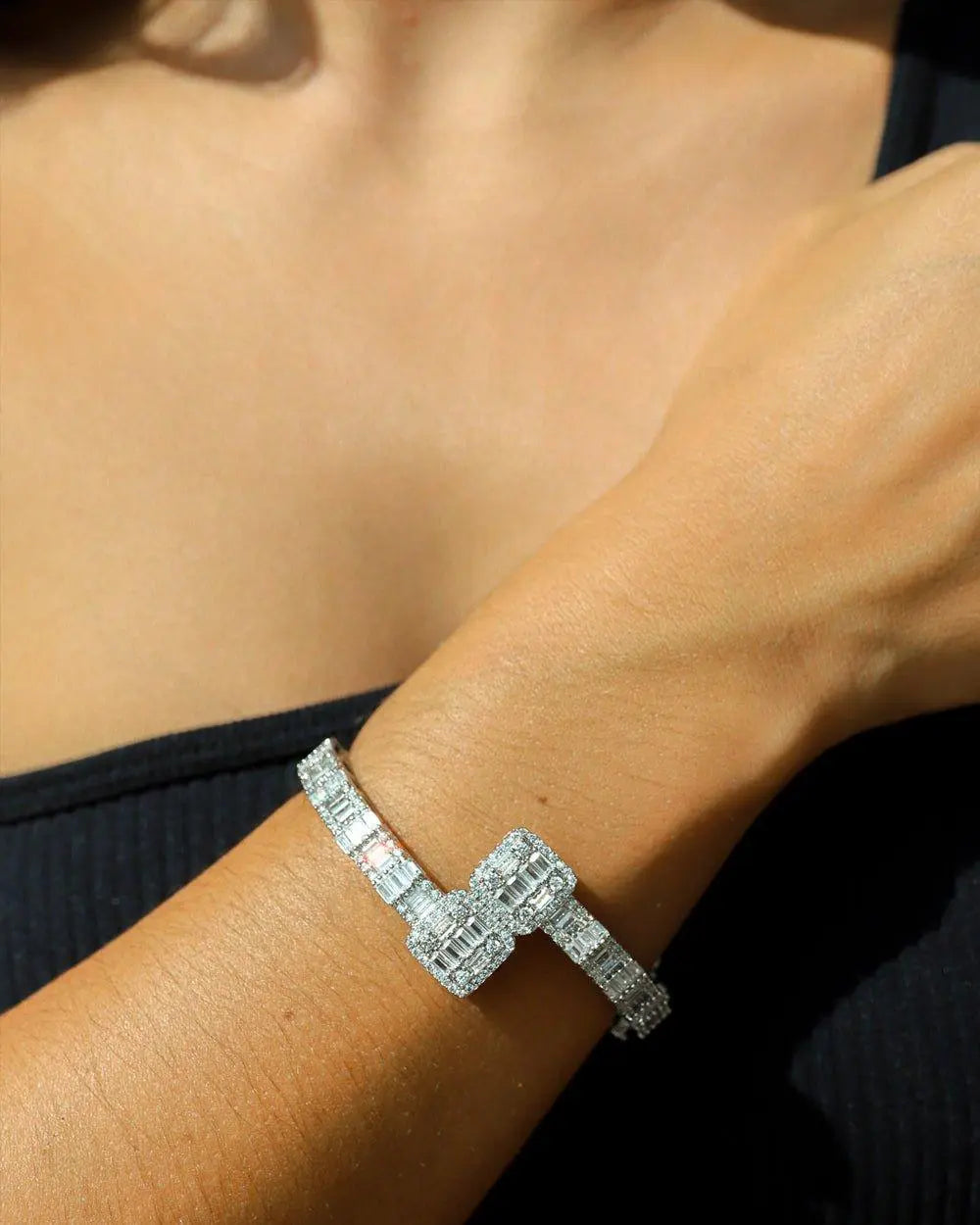 Bracelet Puce Glacé - Or Blanc