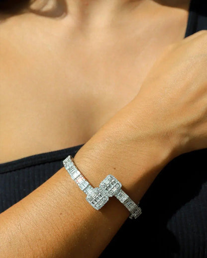 Bracelet Puce Glacé - Or Blanc