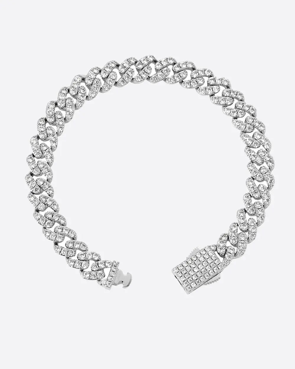 Bracelet Maille Cubaine Glacé 8MM