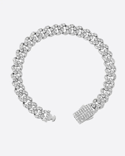 Bracelet Maille Cubaine Glacé 8MM